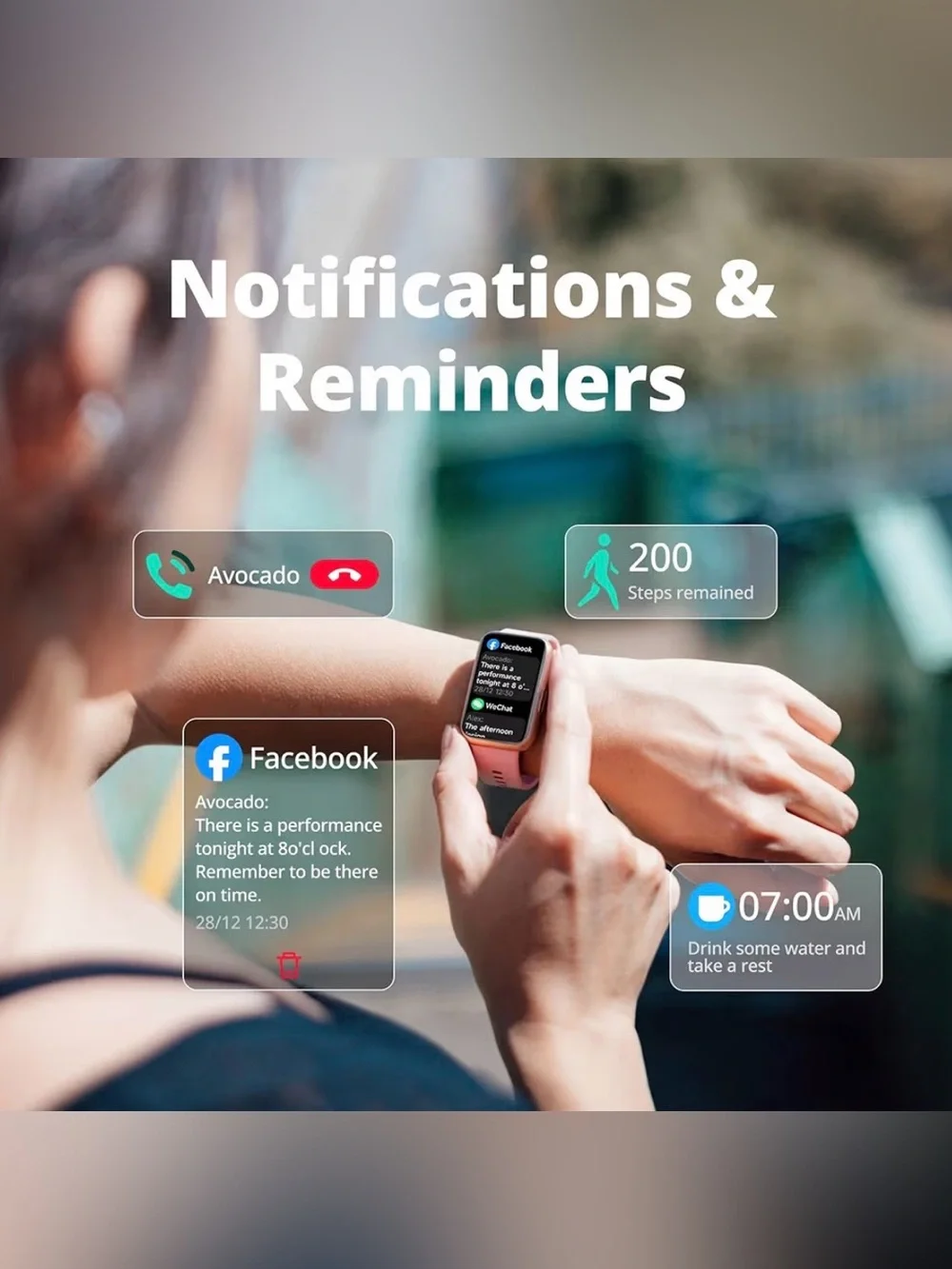 Fitness Tracker, 1.47” HD Smart Band, 24/7 Heart Rate & SpO2 Tracking